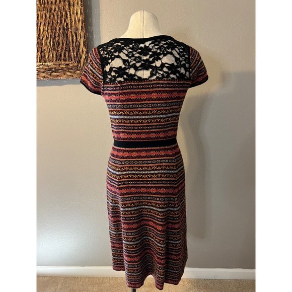 Anthropologie Sparrow Dress S Small Lace Knit Short Sleeve Cashmere Touch - Picture 3 of 8